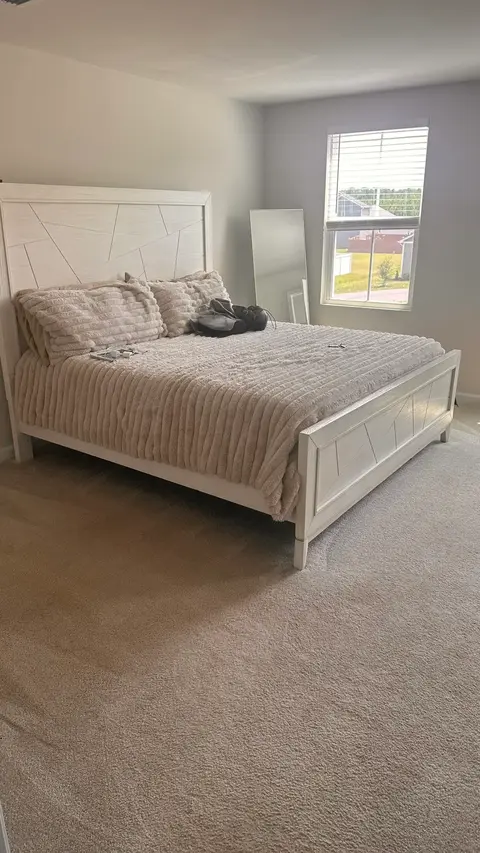 Clean white bedroom